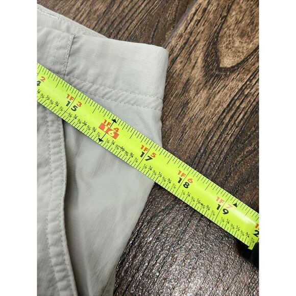 WOMENS COLUMBIA PFG BEIGE STRAIGHT LEG ARUBA ROLL UP‎ NYLON CONVERTIBLE PANTS 12 - Picture 13 of 16